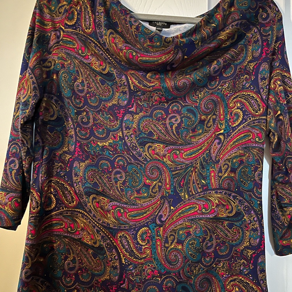 Talbots paisley top
